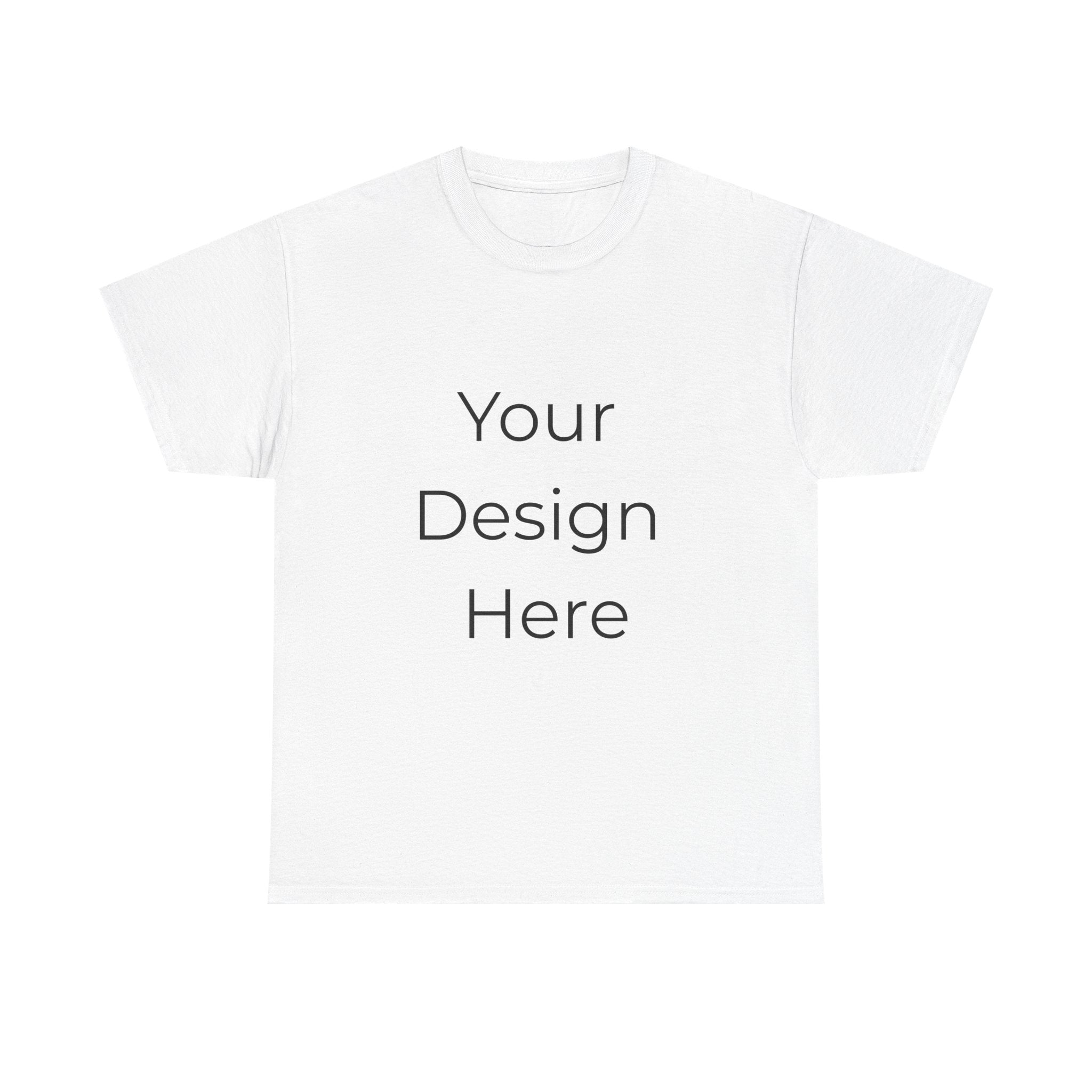 Blank White Tee Mockup – Customizable Cotton T-Shirt Template