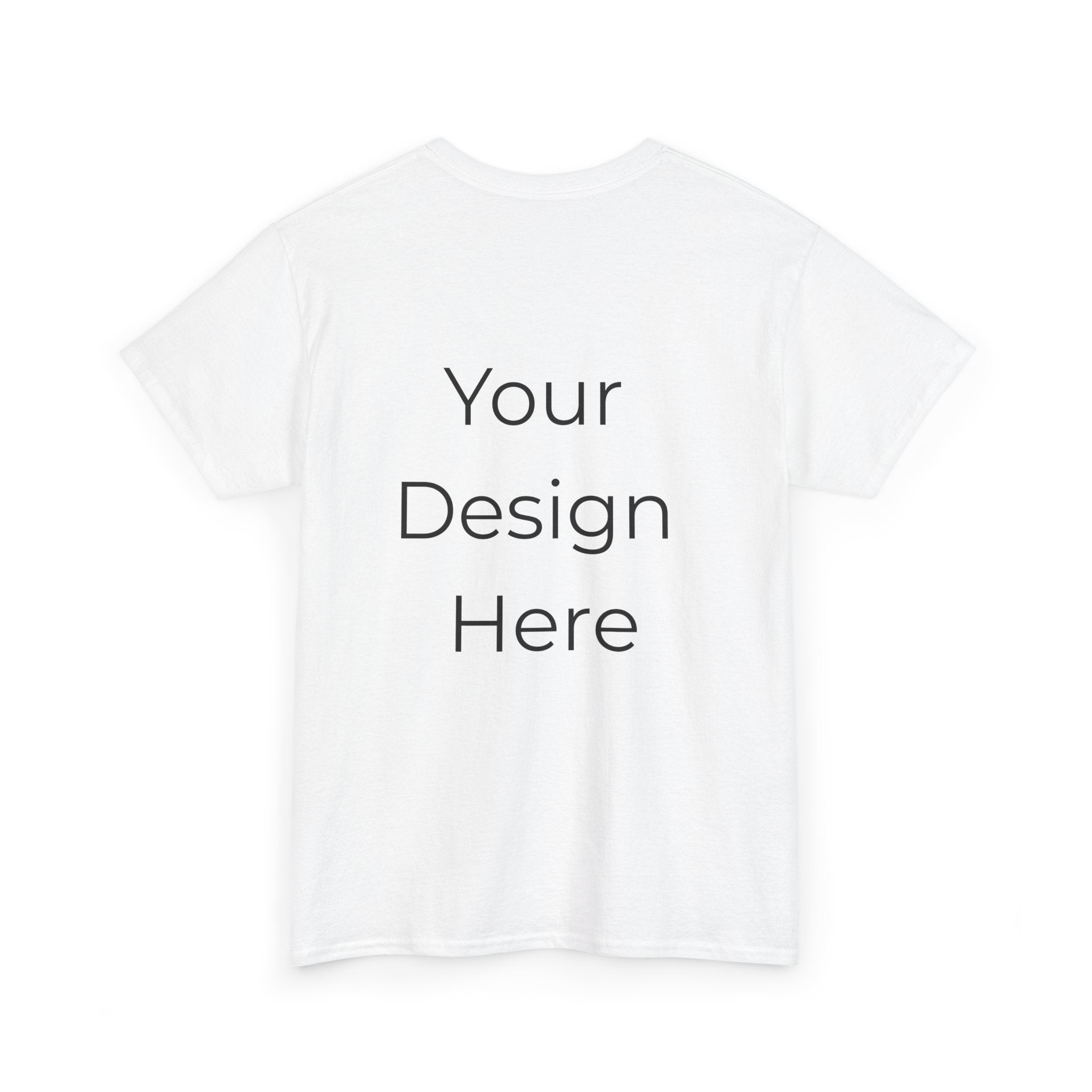 Blank White Tee Mockup – Customizable Cotton T-Shirt Template