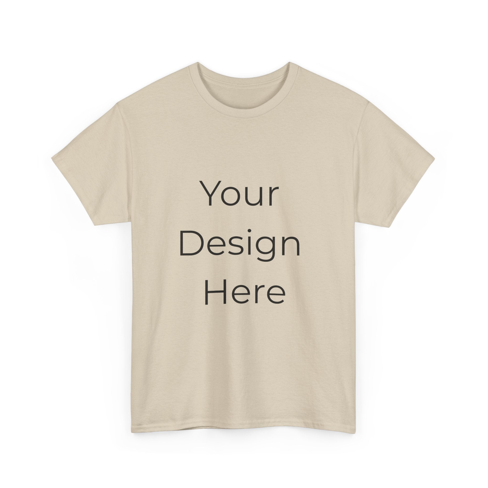 Blank White Tee Mockup – Customizable Cotton T-Shirt Template