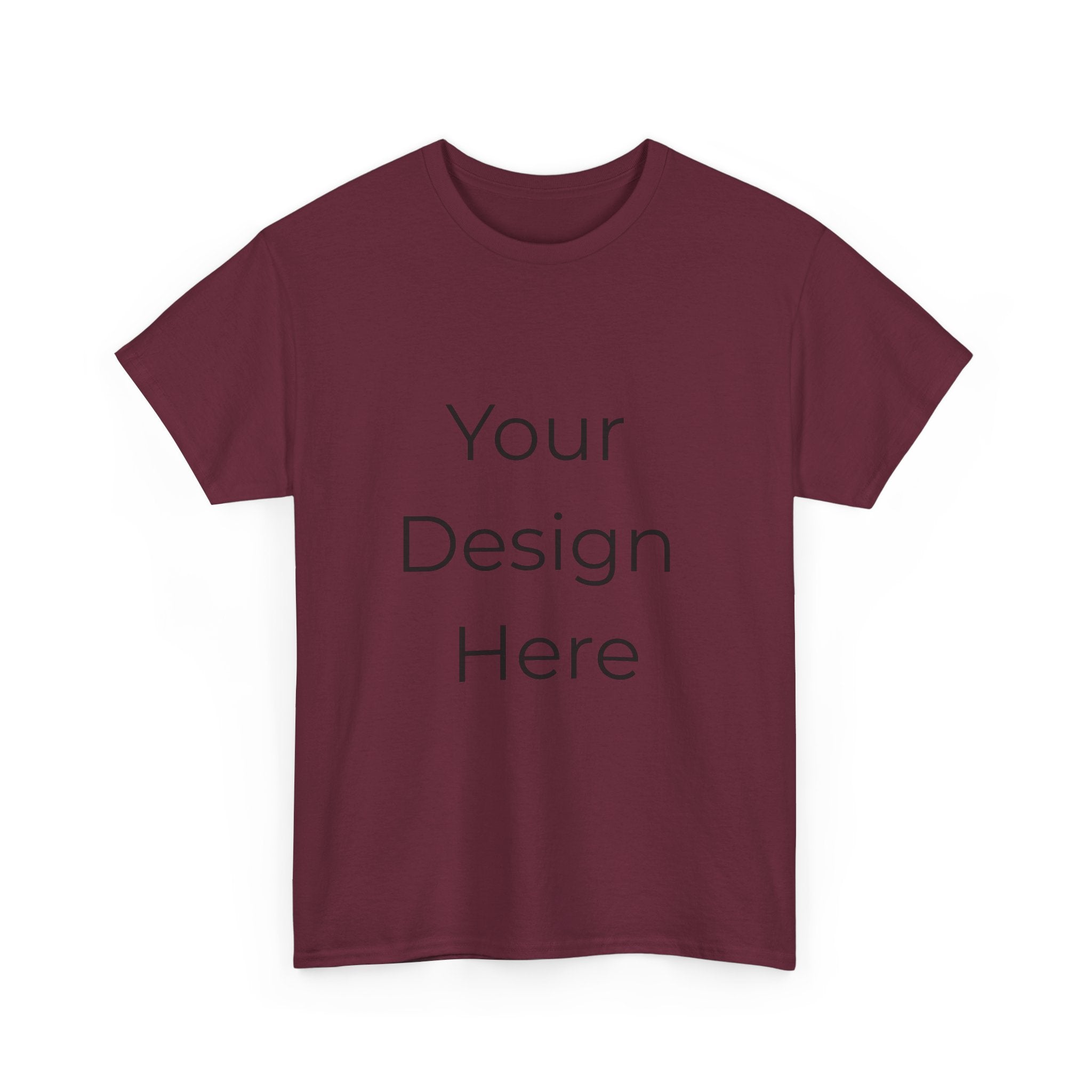 Blank White Tee Mockup – Customizable Cotton T-Shirt Template