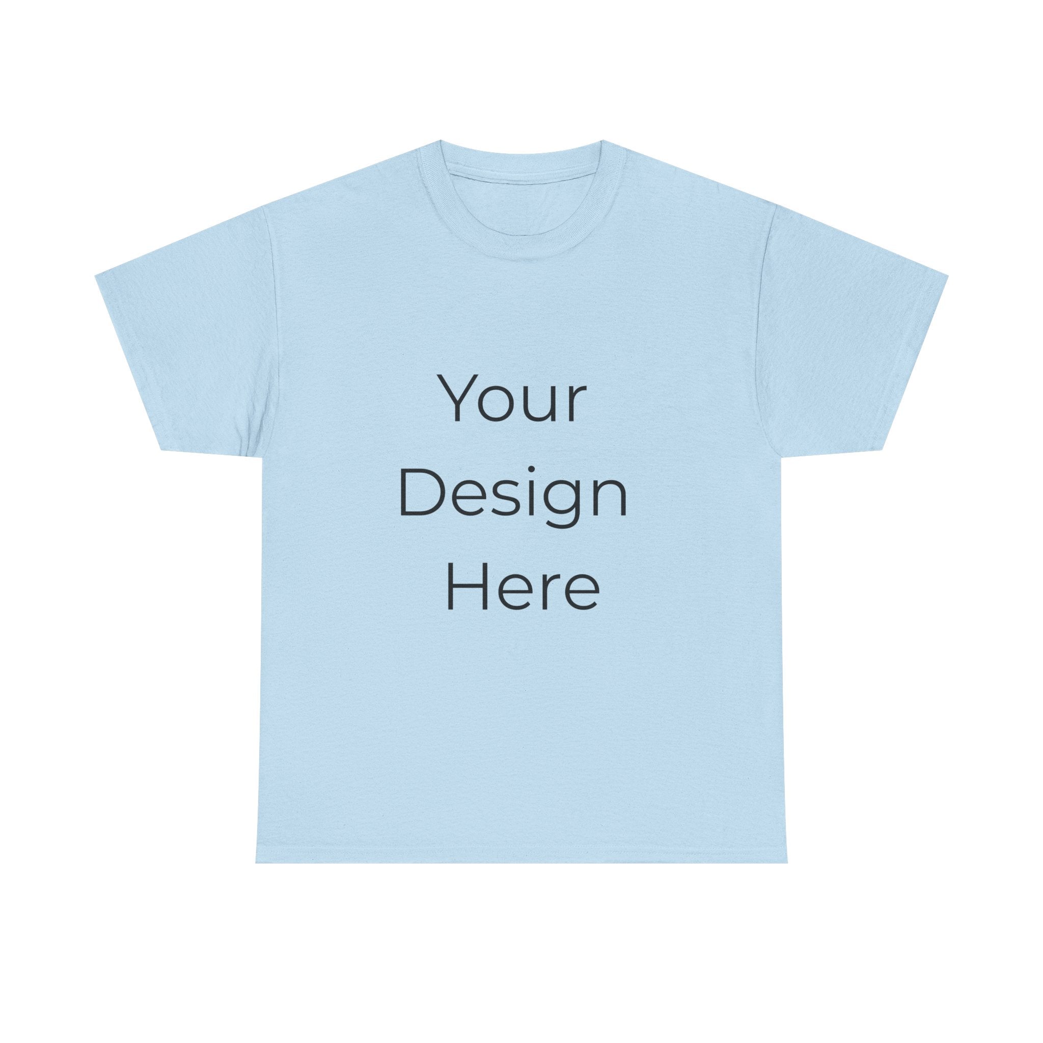 Blank White Tee Mockup – Customizable Cotton T-Shirt Template