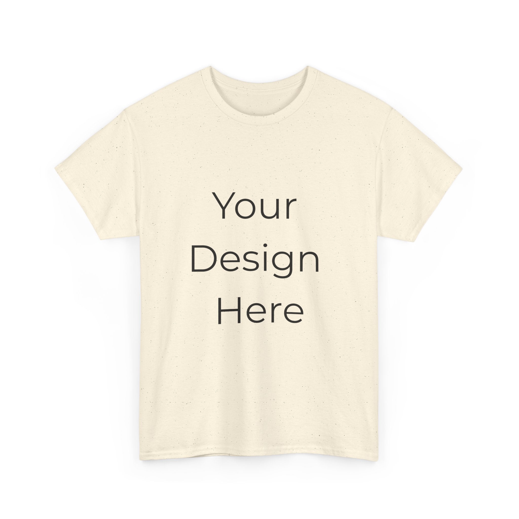 Blank White Tee Mockup – Customizable Cotton T-Shirt Template