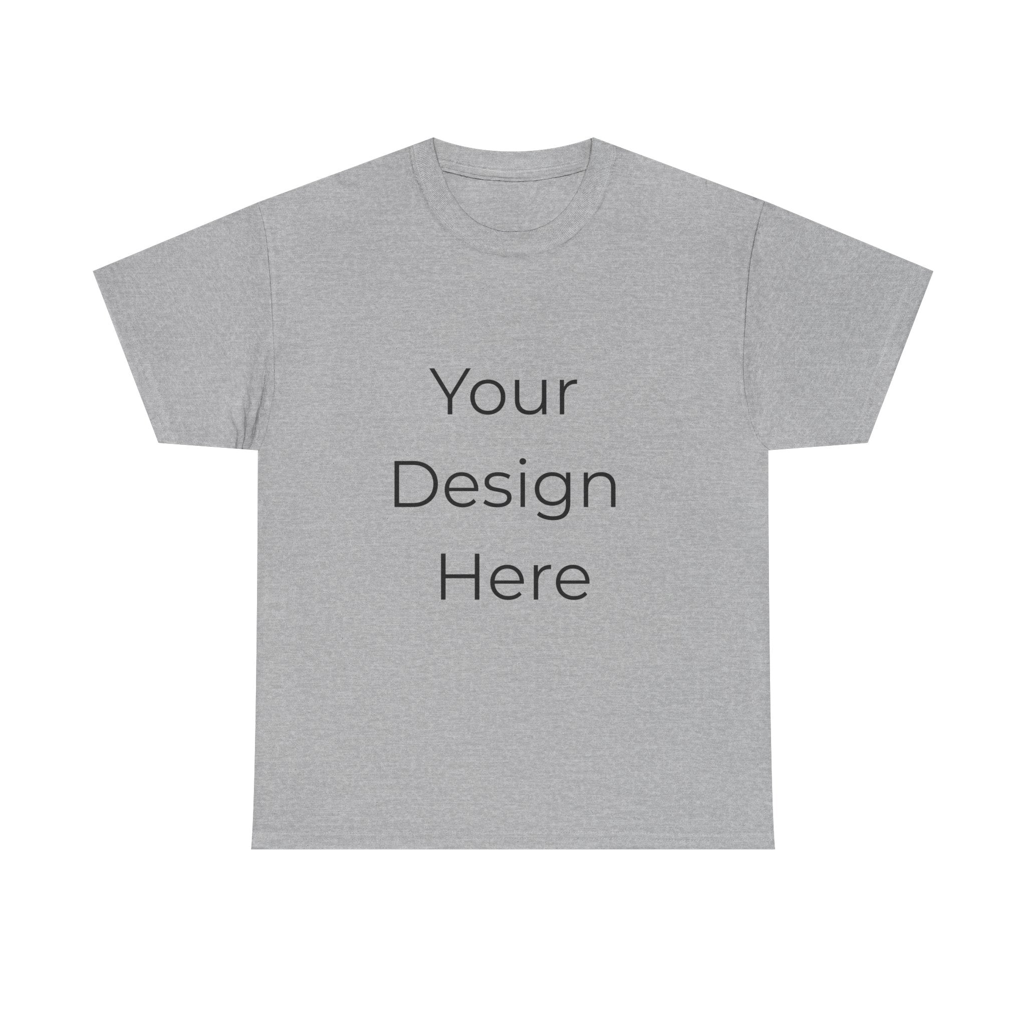 Blank White Tee Mockup – Customizable Cotton T-Shirt Template