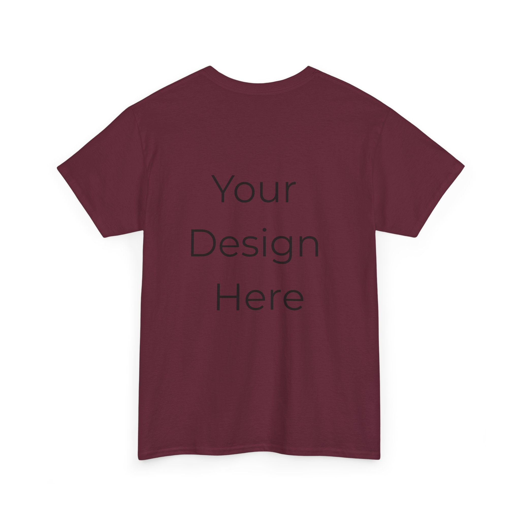Blank White Tee Mockup – Customizable Cotton T-Shirt Template