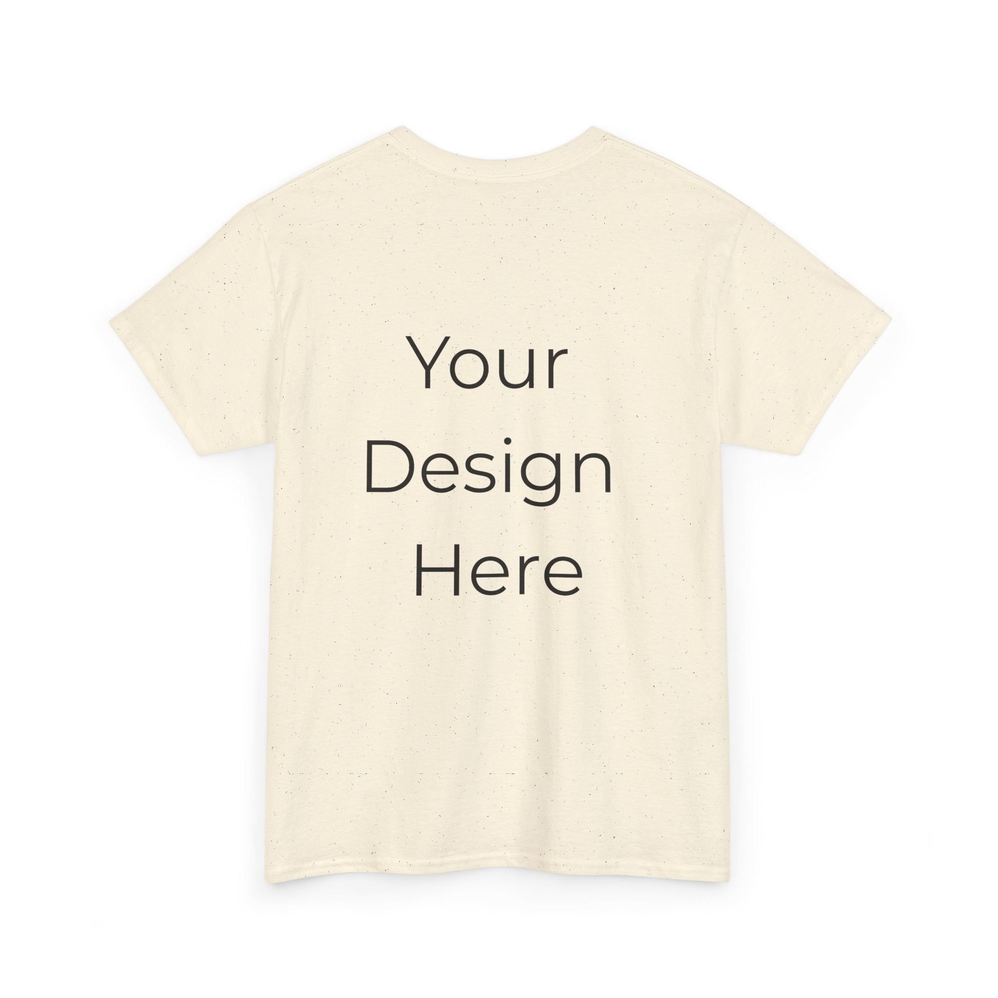 Blank White Tee Mockup – Customizable Cotton T-Shirt Template