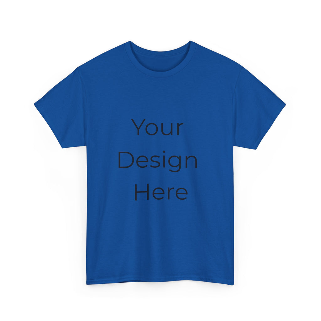 Blank White Tee Mockup – Customizable Cotton T-Shirt Template