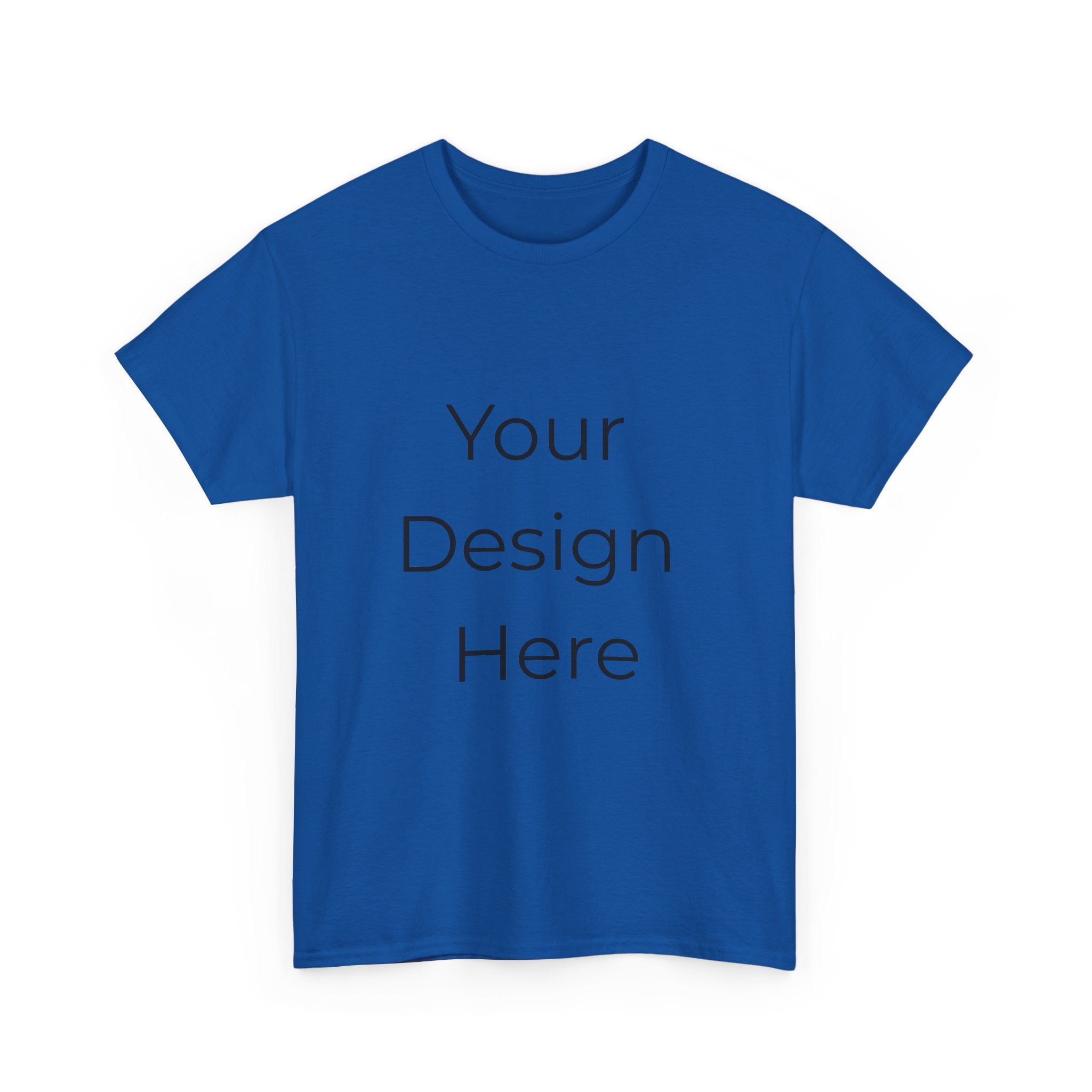 Blank White Tee Mockup – Customizable Cotton T-Shirt Template