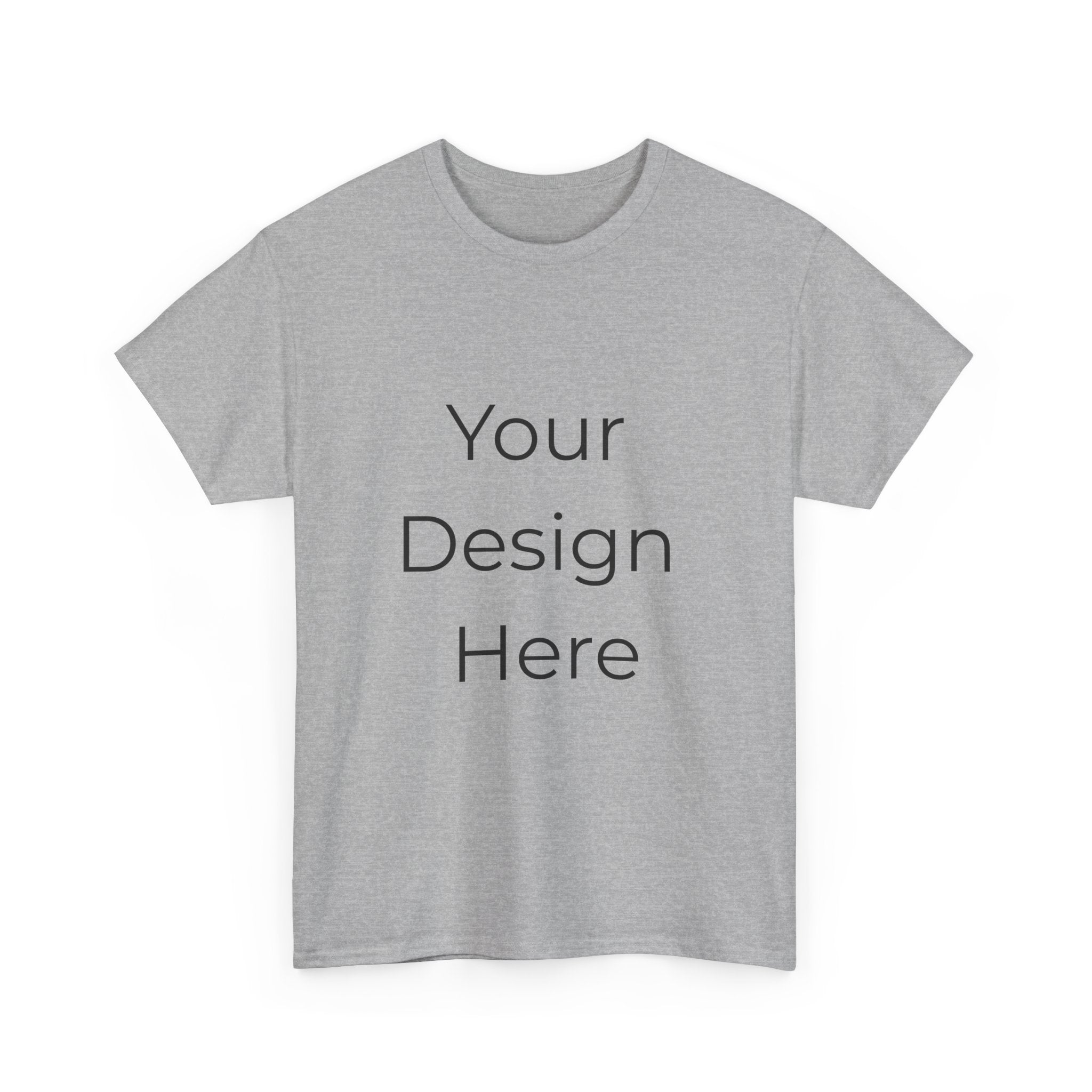 Blank White Tee Mockup – Customizable Cotton T-Shirt Template