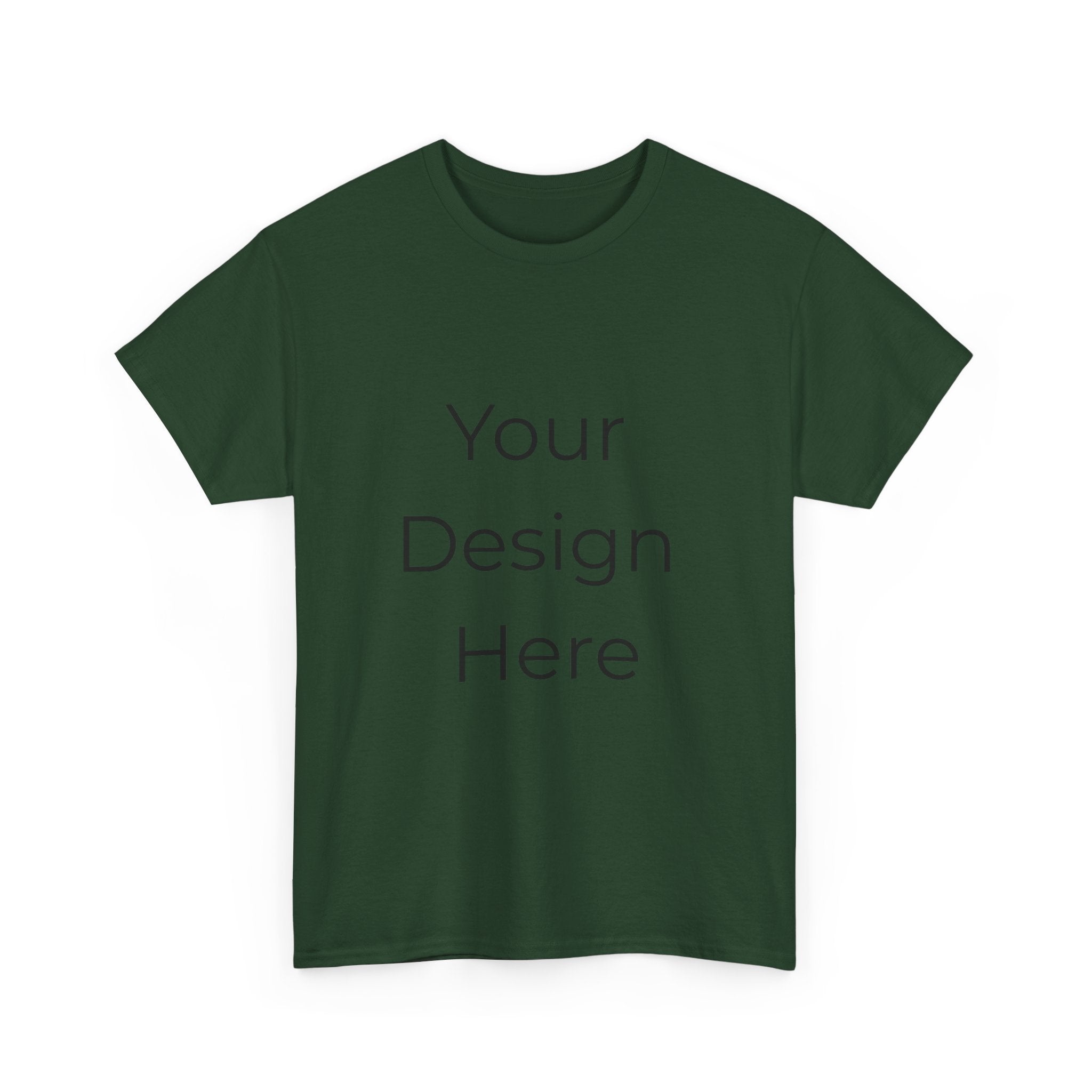 Blank White Tee Mockup – Customizable Cotton T-Shirt Template