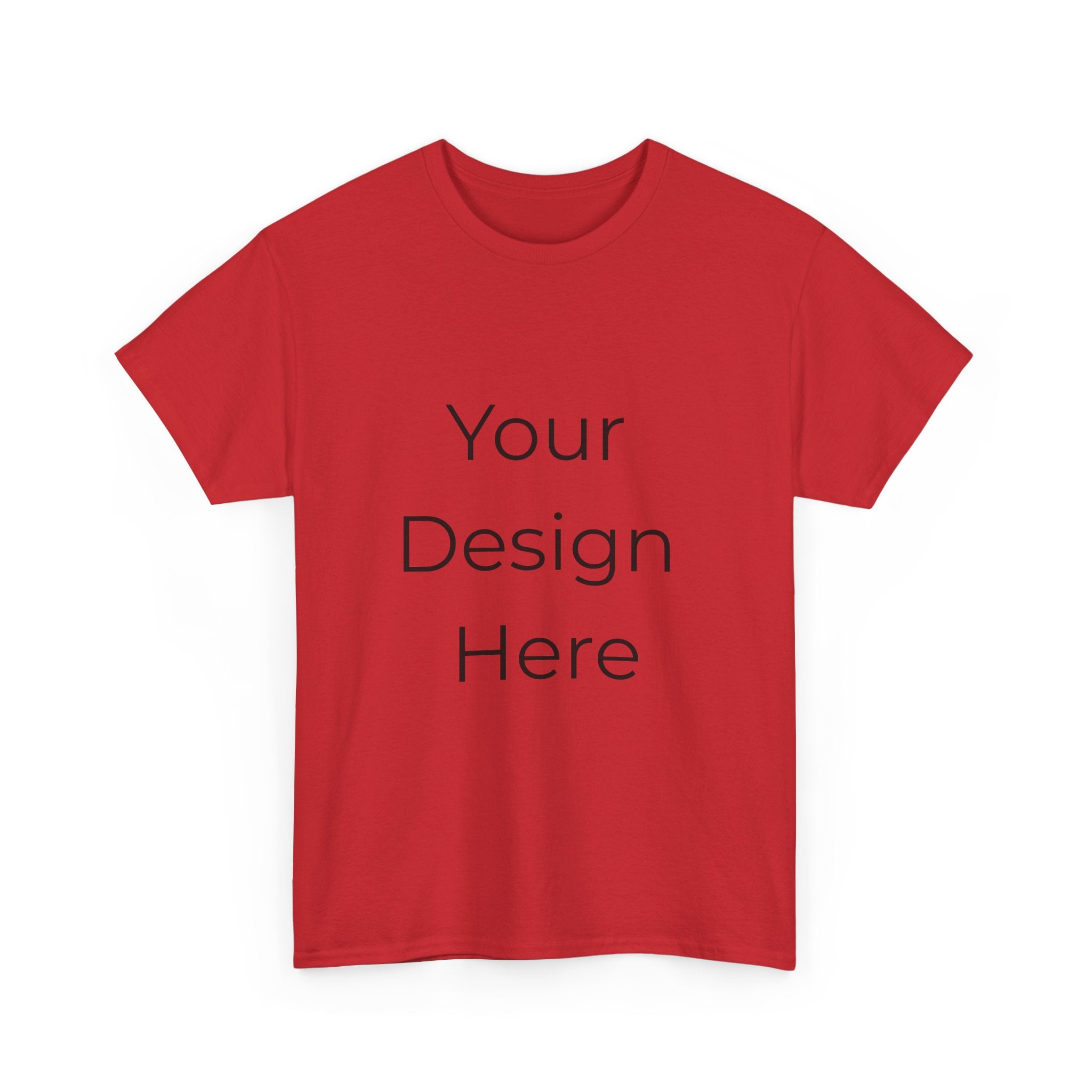 Blank White Tee Mockup – Customizable Cotton T-Shirt Template