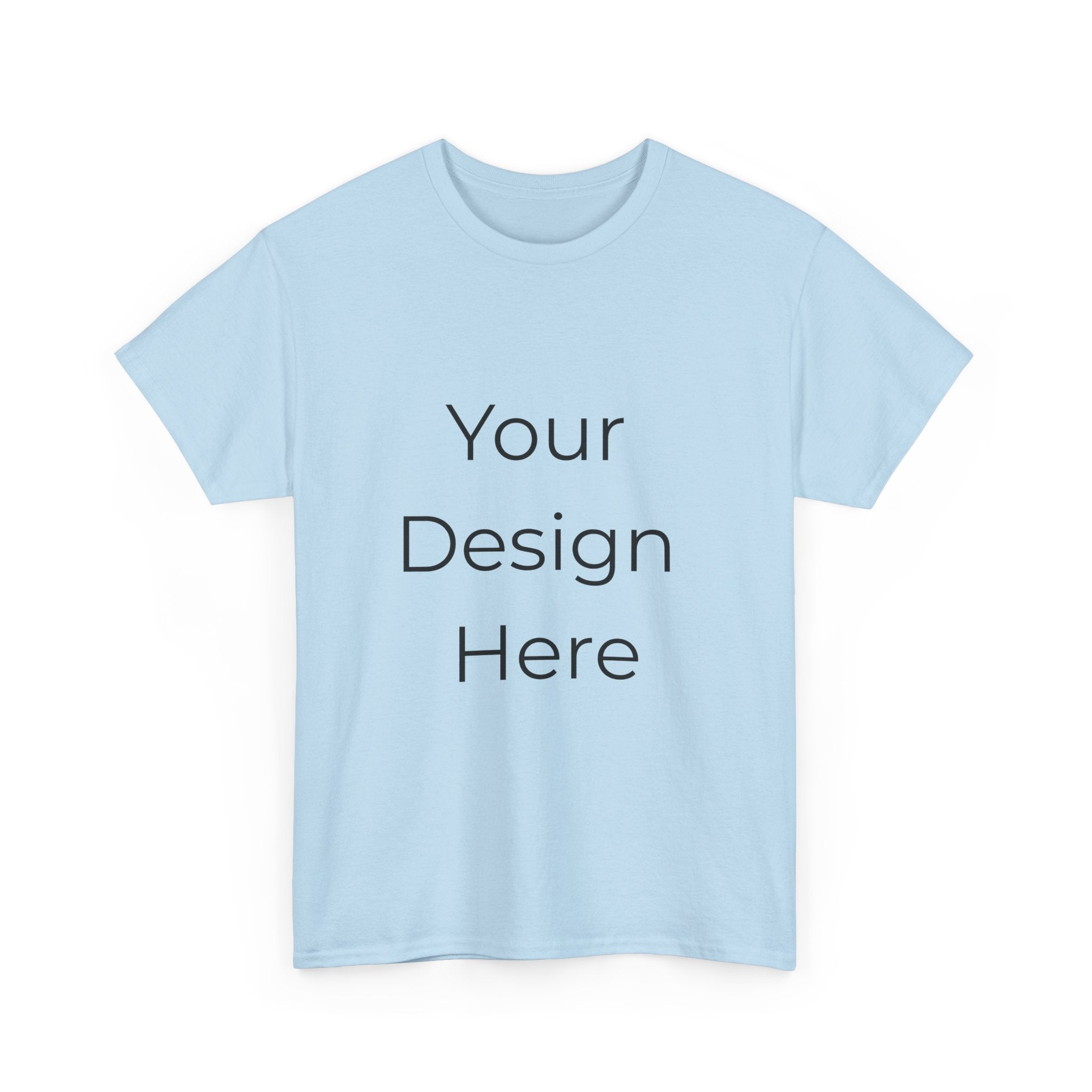 Blank White Tee Mockup – Customizable Cotton T-Shirt Template
