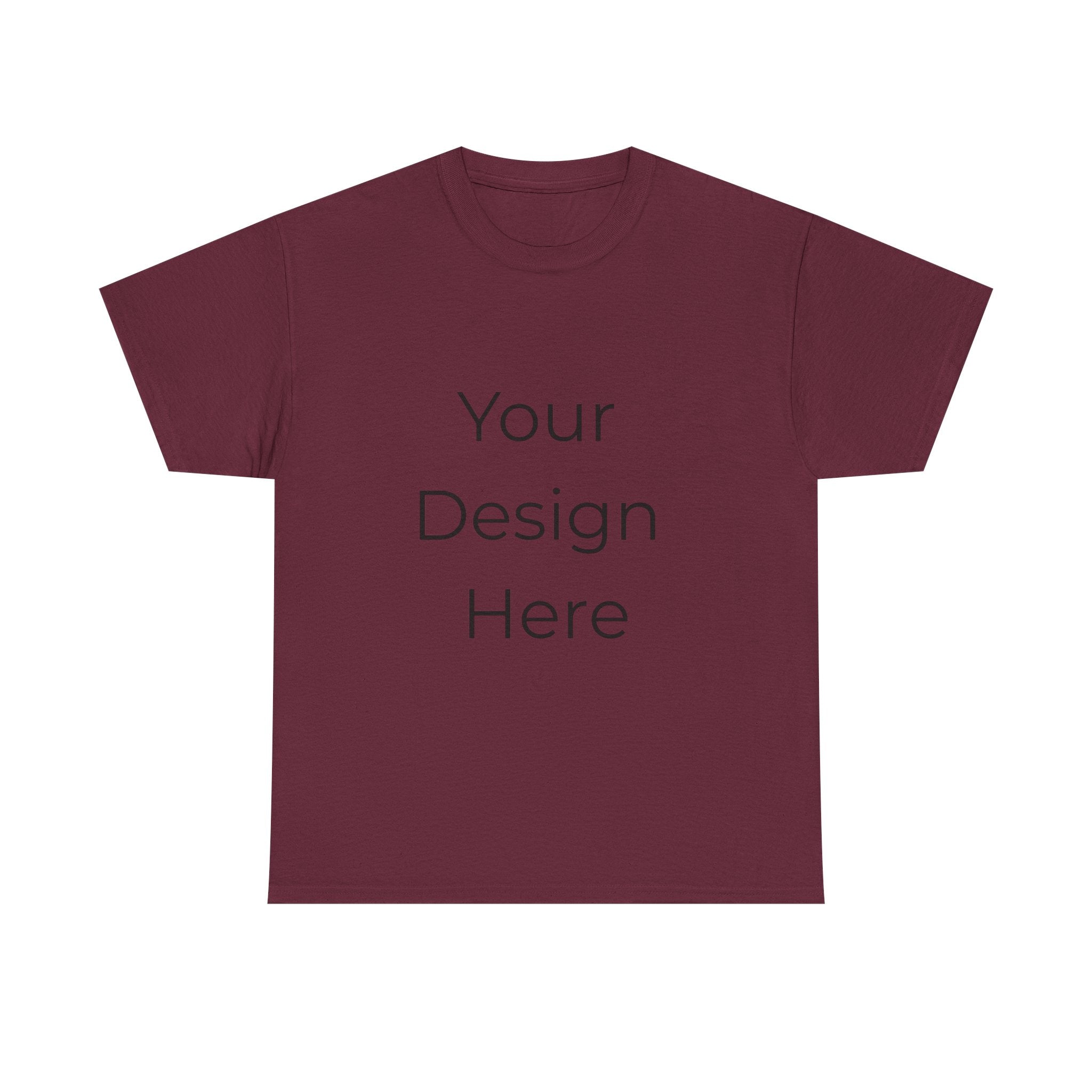 Blank White Tee Mockup – Customizable Cotton T-Shirt Template
