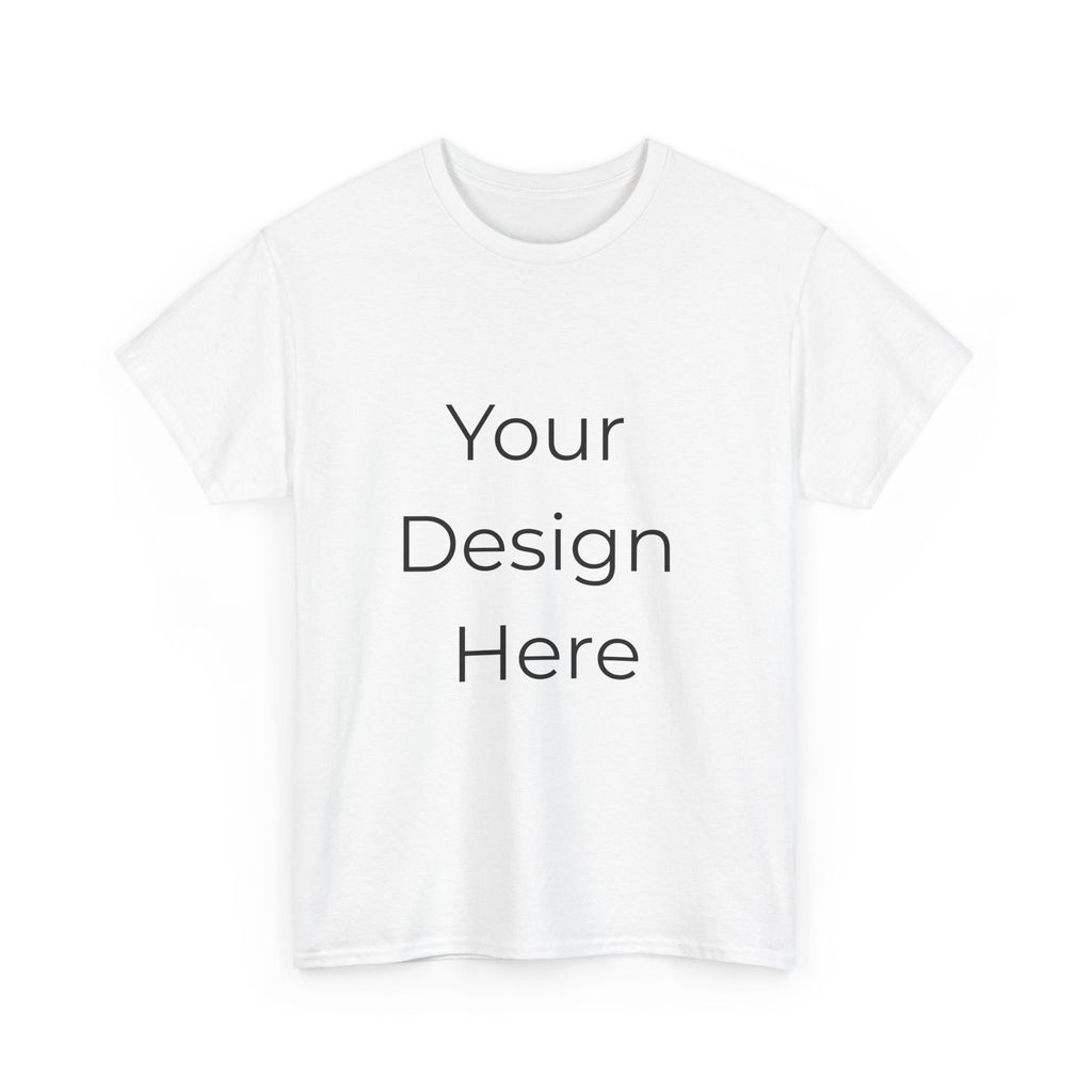 Blank White Tee Mockup – Customizable Cotton T-Shirt Template