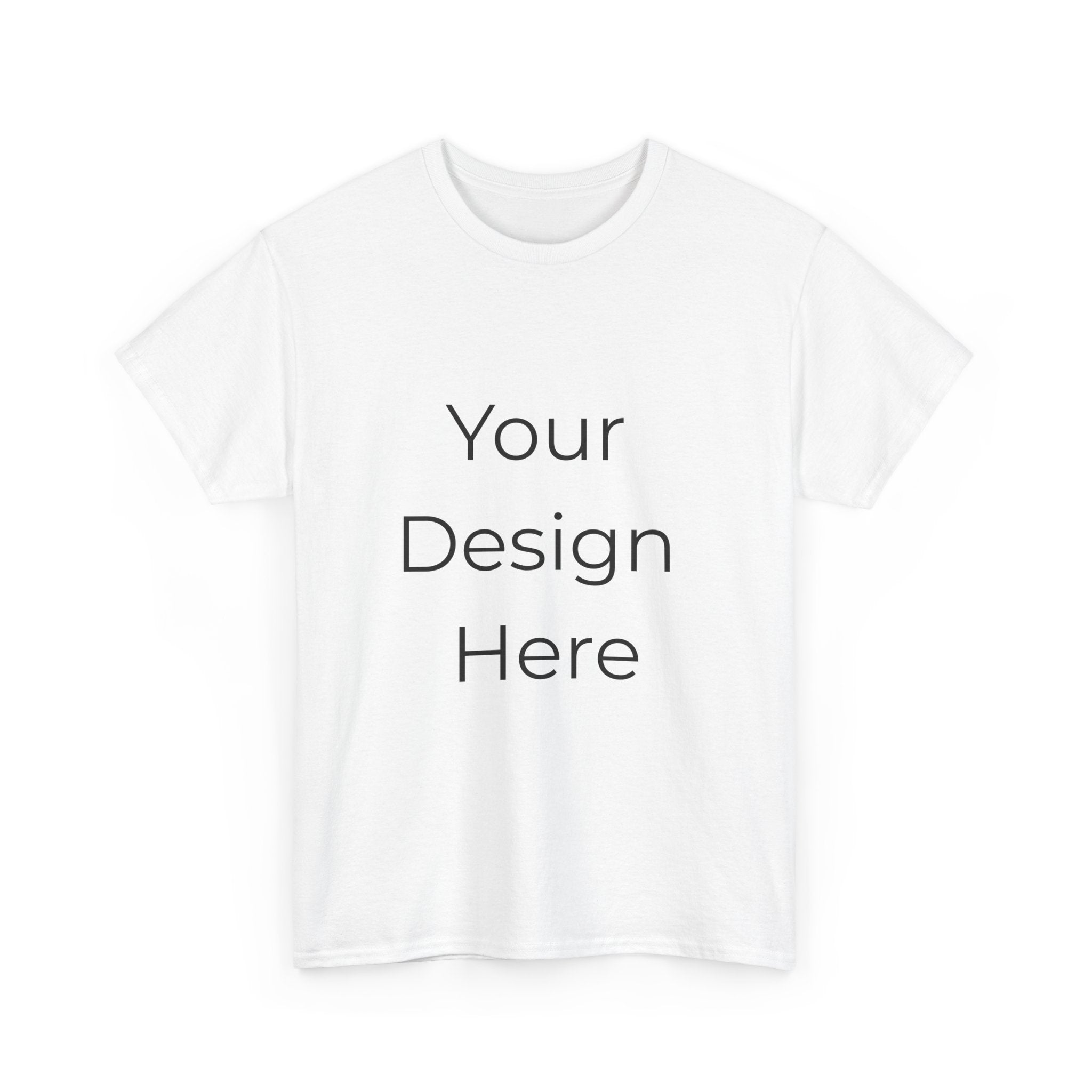 Blank White Tee Mockup – Customizable Cotton T-Shirt Template